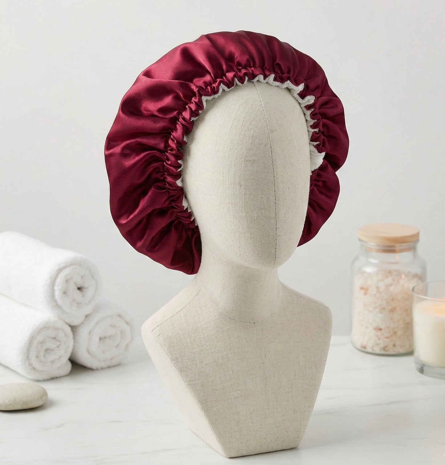 Bonnet réversible soie & microfibre