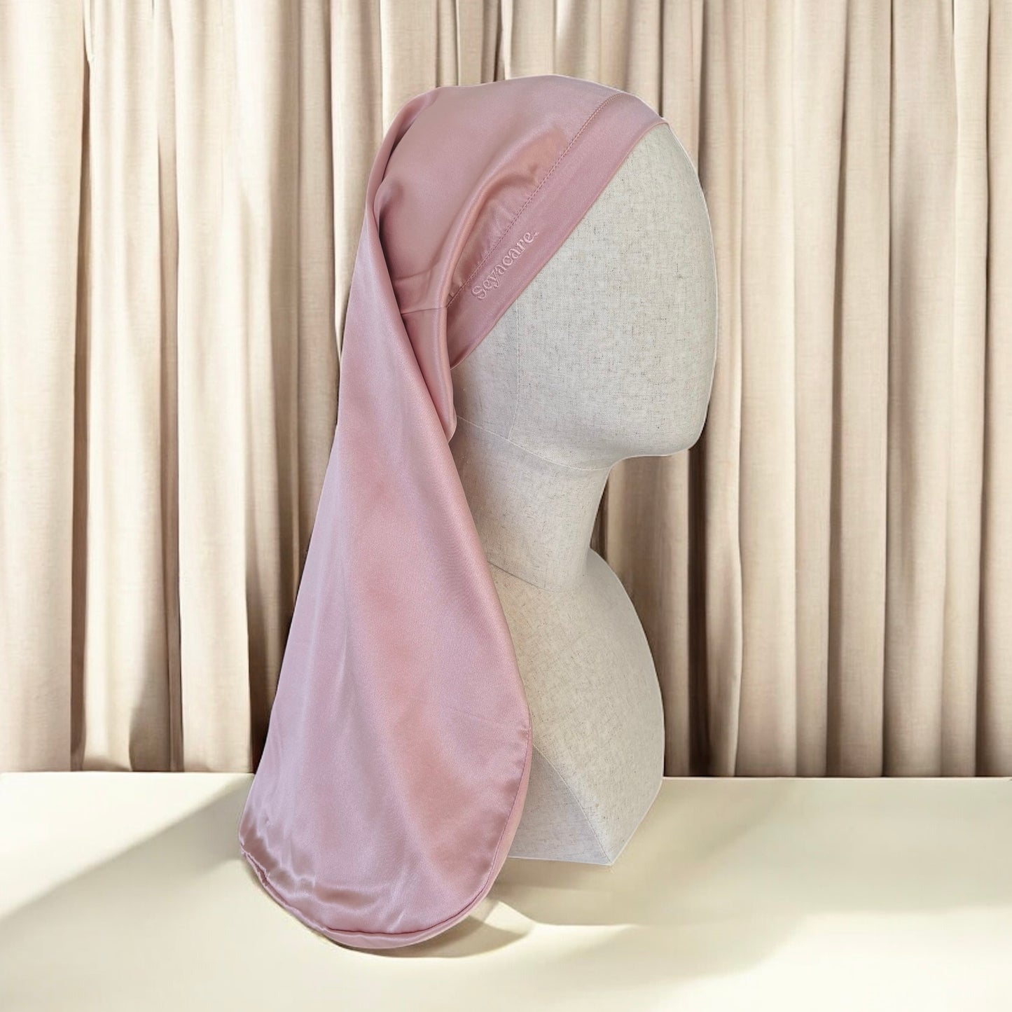 Bonnet de nuit pure soie double couche – Mi-Long