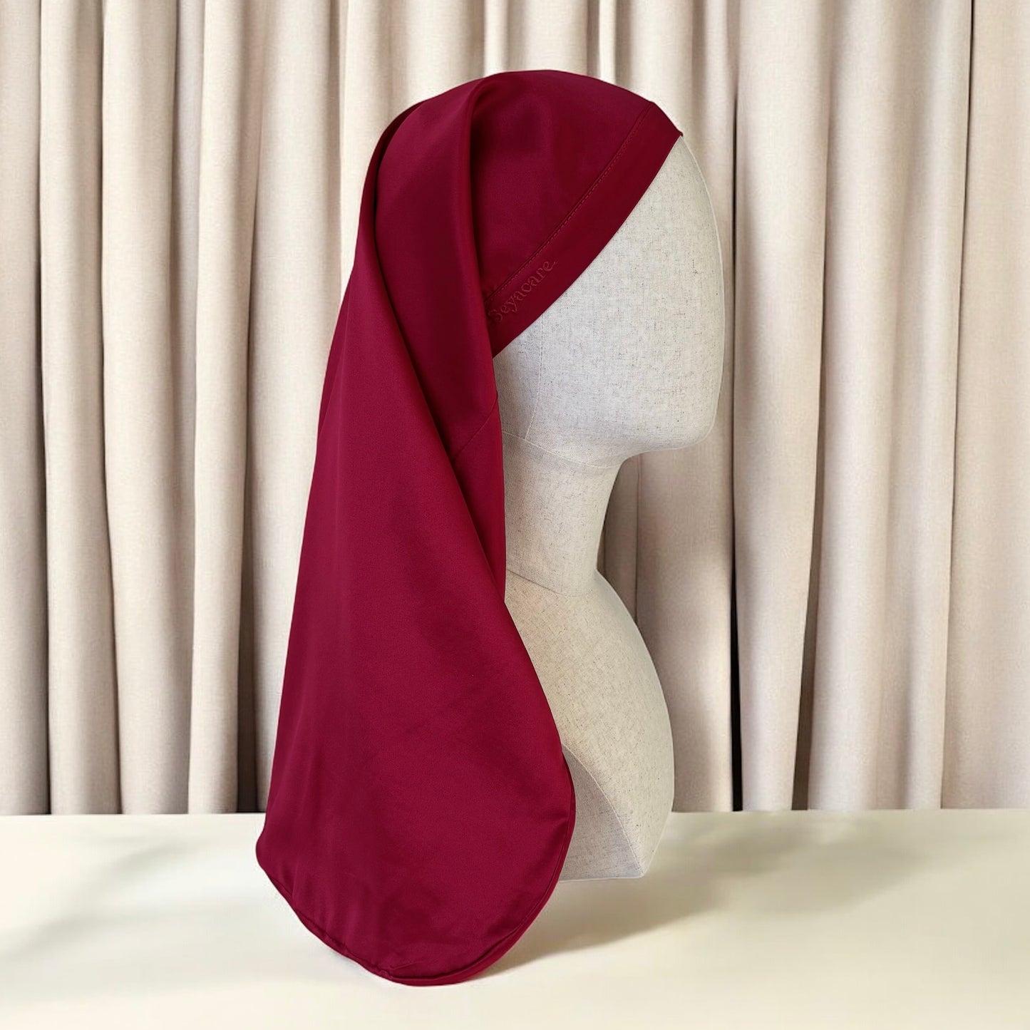 Bonnet de nuit pure soie double couche – Mi-Long