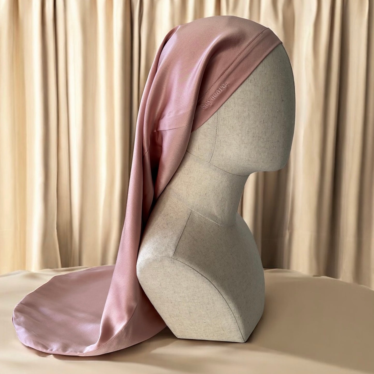 Bonnet de nuit pure soie double couche – Long