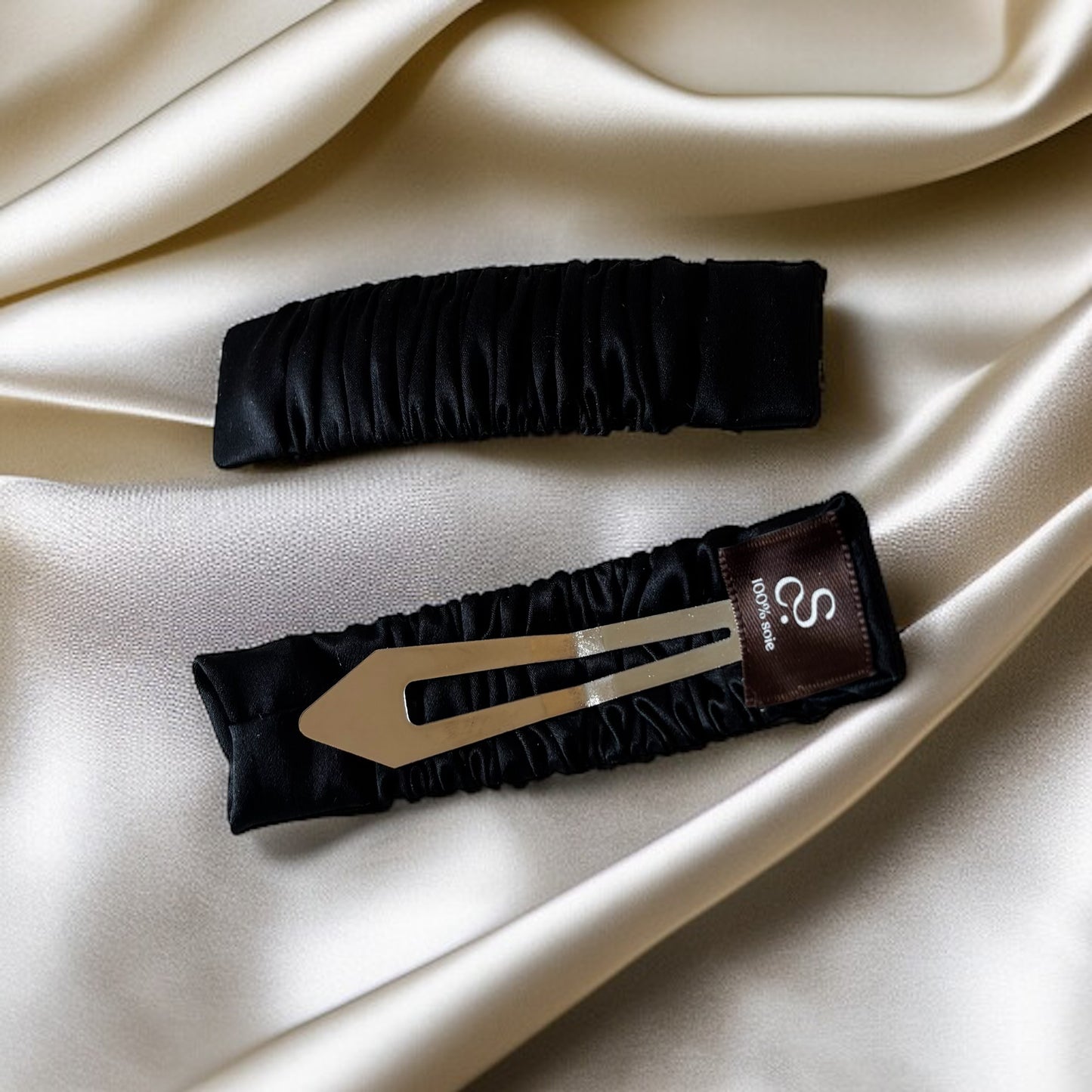 Lot de 2 barrettes en soie - L'attache Signature