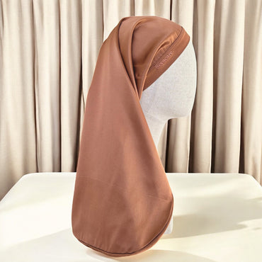 Bonnet de nuit pure soie double couche – Mi-Long