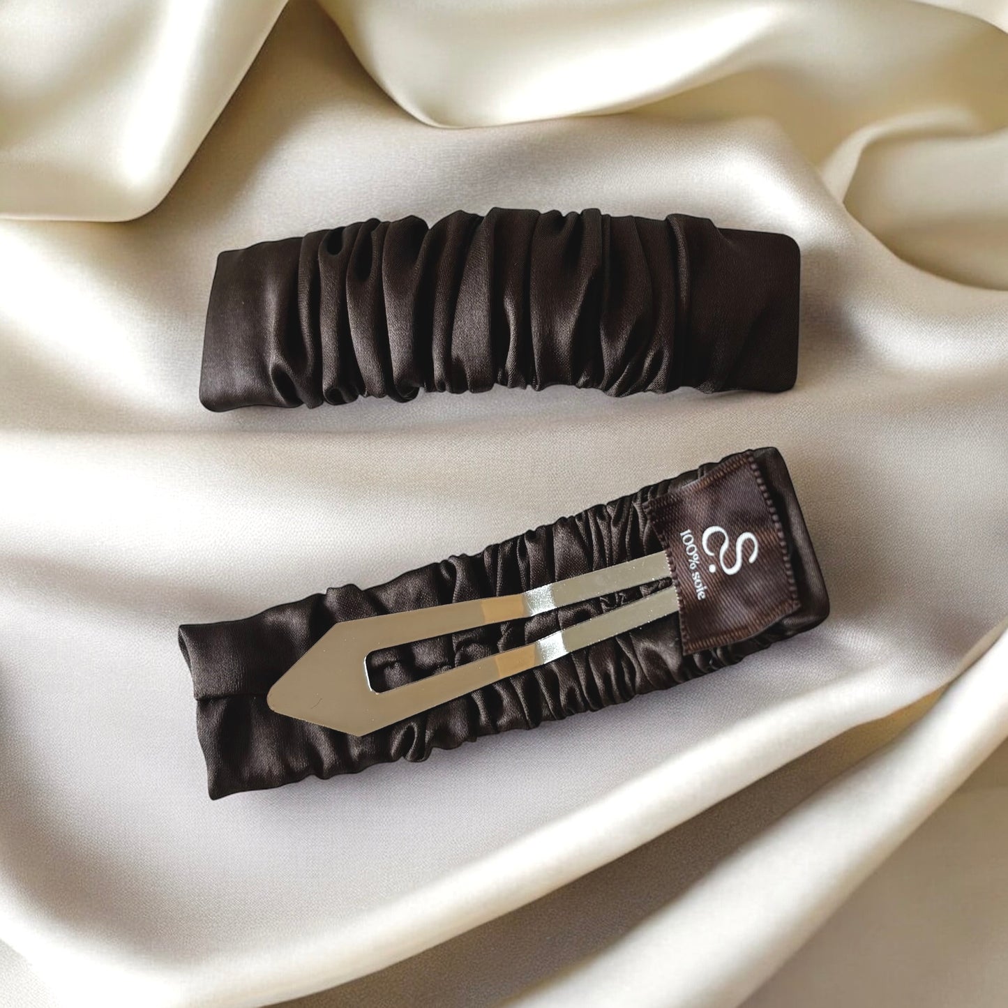 Lot de 2 barrettes en soie - L'attache Signature