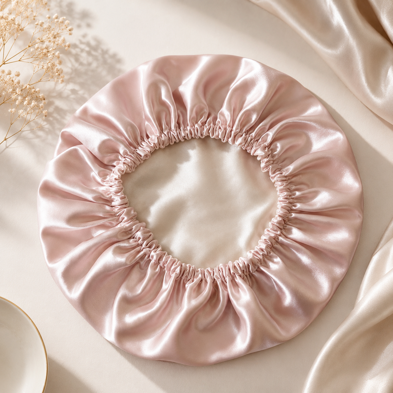 Bonnet de nuit pure soie bicolore