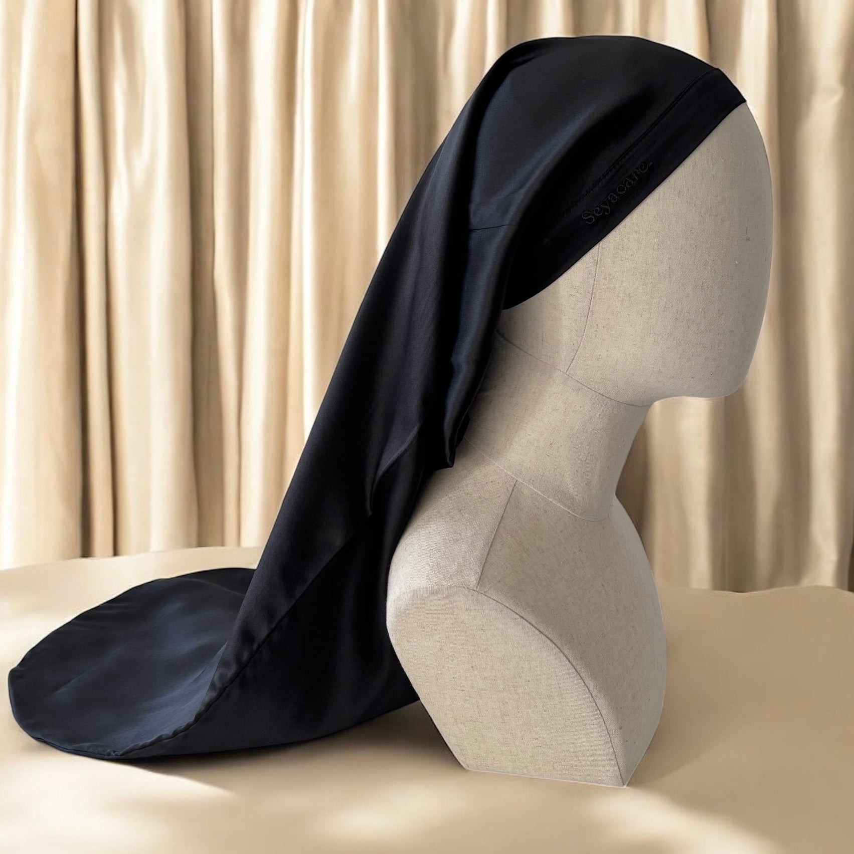 Bonnet de nuit pure soie double couche – Long