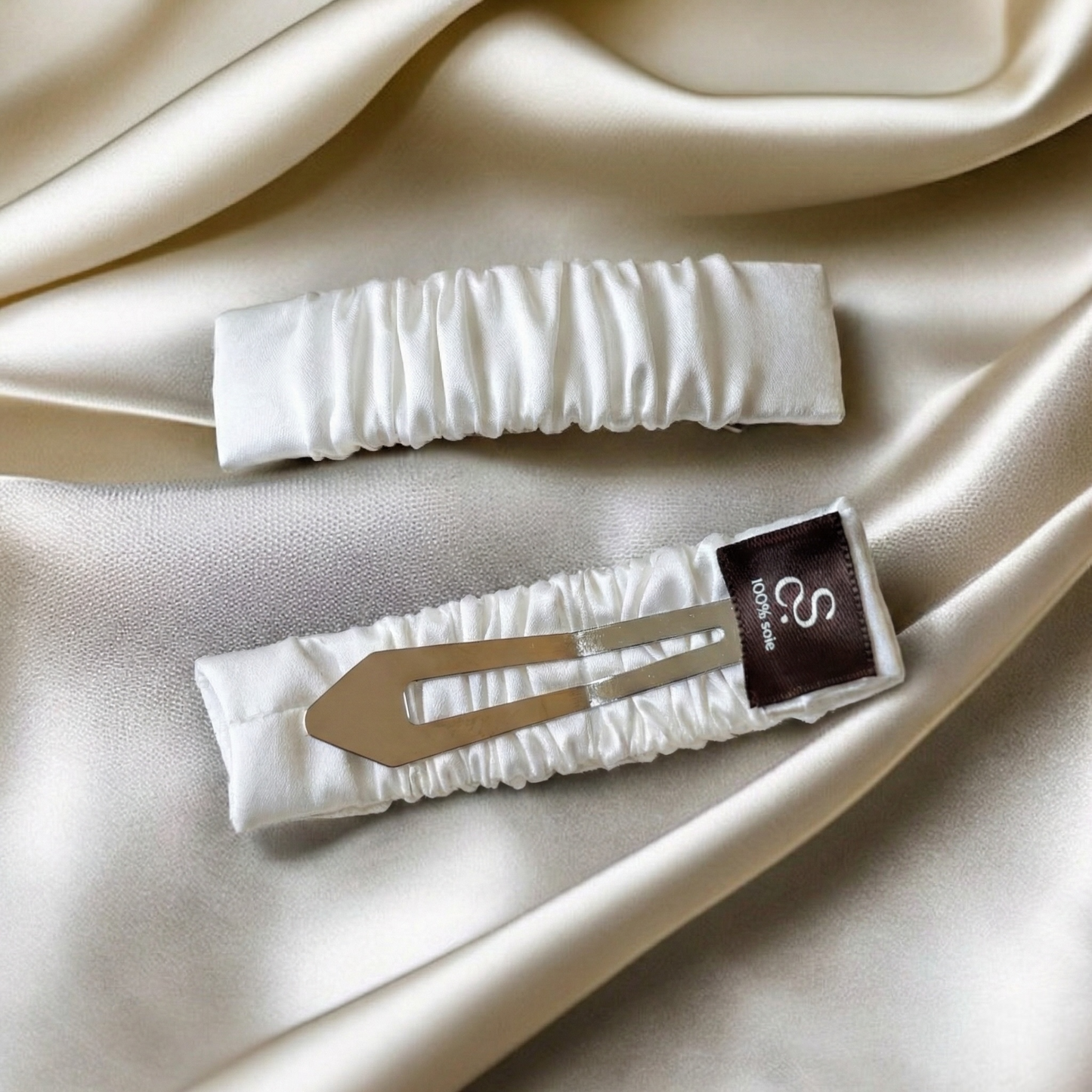 Lot de 2 barrettes en soie - L'attache Signature