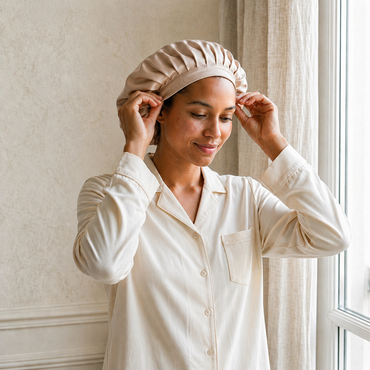Bonnet de nuit pure soie double couche – Court