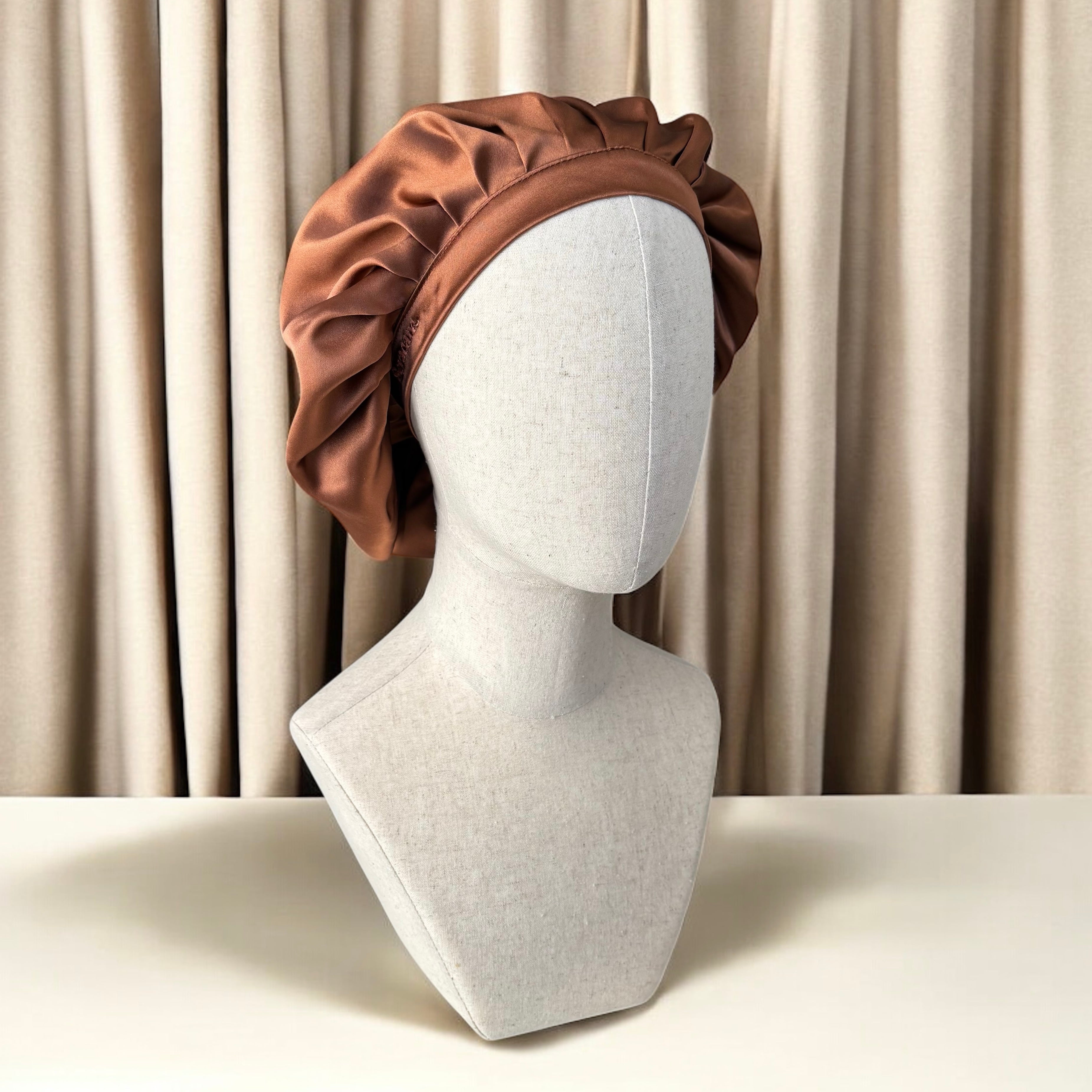 Bonnet de nuit pure soie double couche – Court