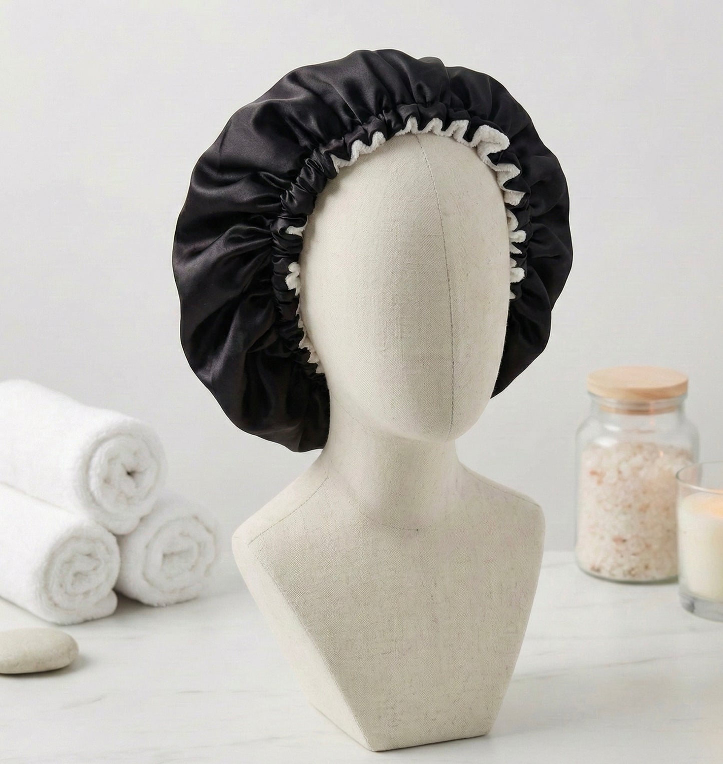 Bonnet réversible soie & microfibre