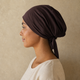 Bonnet sous-voile à nouer intérieur en soie XS